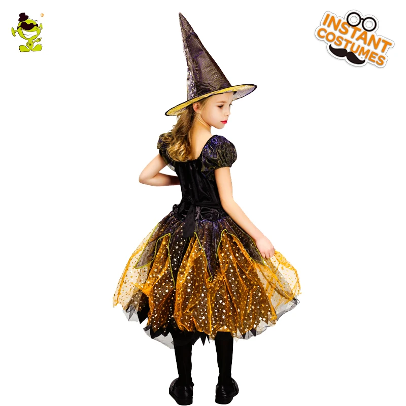 QLQ Girl's Witch Costume Cosplay Beautiful Witch Dress Fancy Dress Halloween Parties for Girl Star Wizard Clothes
QLQ Girl's Witch Costume Cosplay Beautiful Witch Dress Fancy Dress Halloween Parties for Girl Star Wizard Clothes