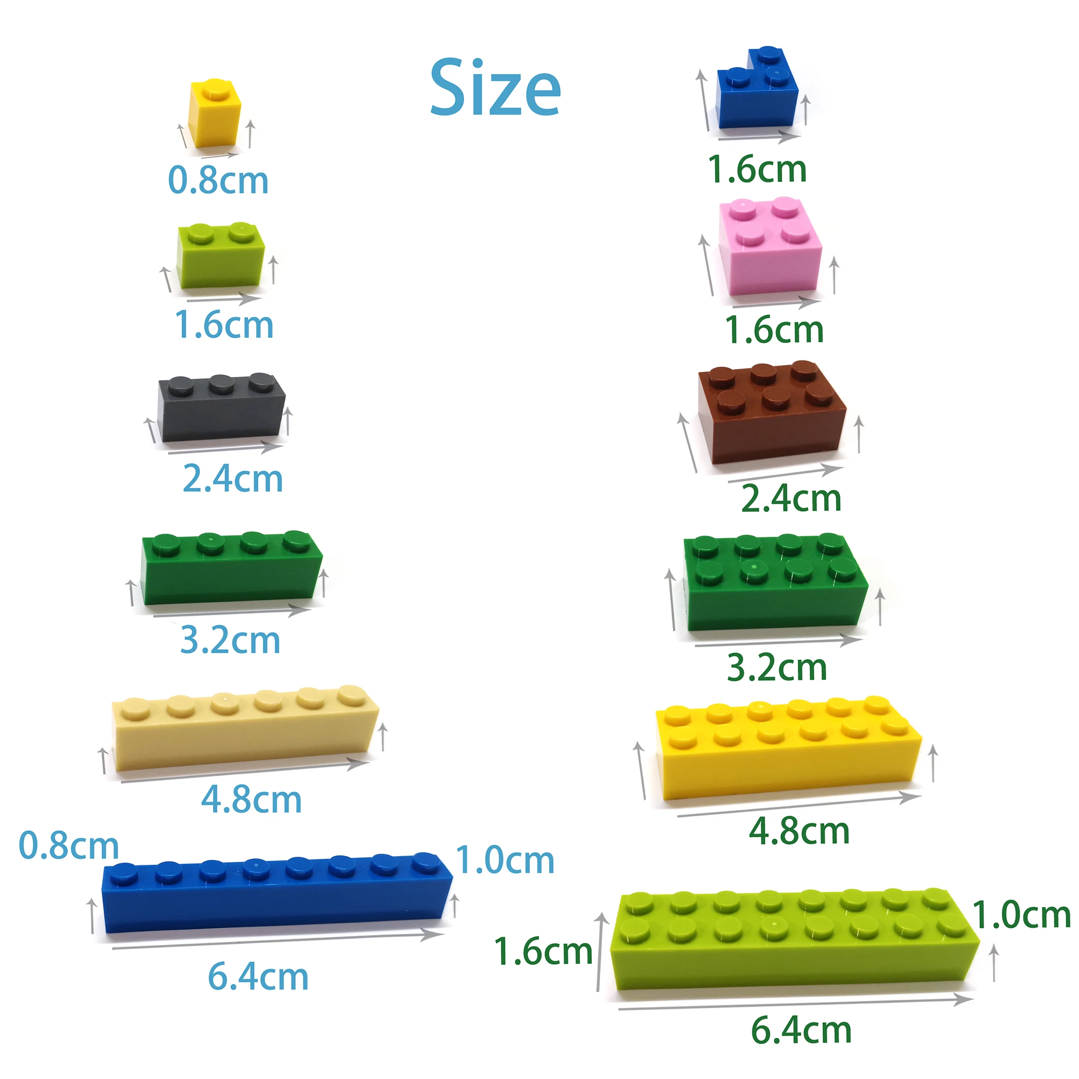 60 шт. DIY строительные блоки с толстыми стенками цифры кирпичи 1x3 точки развивающие