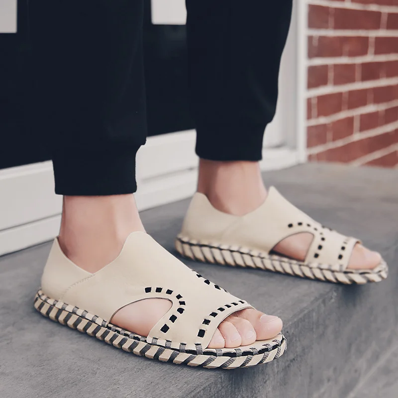 US Size Fisherman Soft Summer Sandals Man Breathable Slip On Sandals Casual Slides Men's Rome Style Beach Shoes
US Size Fisherman Soft Summer Sandals Man Breathable Slip On Sandals Casual Slides Men's Rome Style Beach Shoes