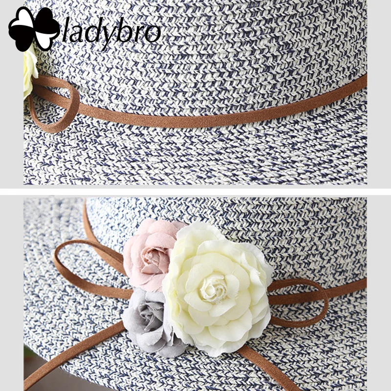 Ladybro Summer Beach Wide Brim Straw Hat For Women Sun Hat Female Elegant Flower Boater Flat Hat Lady Fashion Travel Visor Cap
Ladybro Summer Beach Wide Brim Straw Hat For Women Sun Hat Female Elegant Flower Boater Flat Hat Lady Fashion Travel Visor Cap