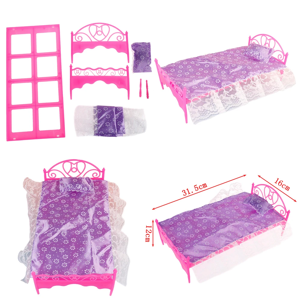Plastic Bed Bedroom Furniture For Dolls Dollhouse Furniture Pink Color Toy For Children Doll Pretend Play Toy
Plastic Bed Bedroom Furniture For Dolls Dollhouse Furniture Pink Color Toy For Children Doll Pretend Play Toy