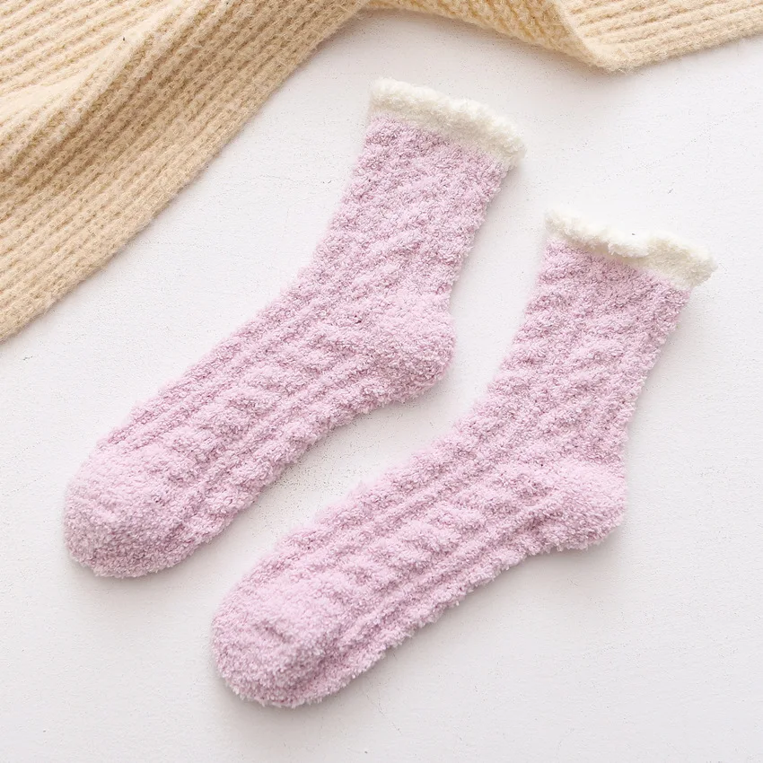 2018 7colors Winter Snow Socks Coral Velvet Knitting Thickening Warm Floor Socks Ladies' Patchwork Warm towel socks Wholesale
2018 7colors Winter Snow Socks Coral Velvet Knitting Thickening Warm Floor Socks Ladies' Patchwork Warm towel socks Wholesale
