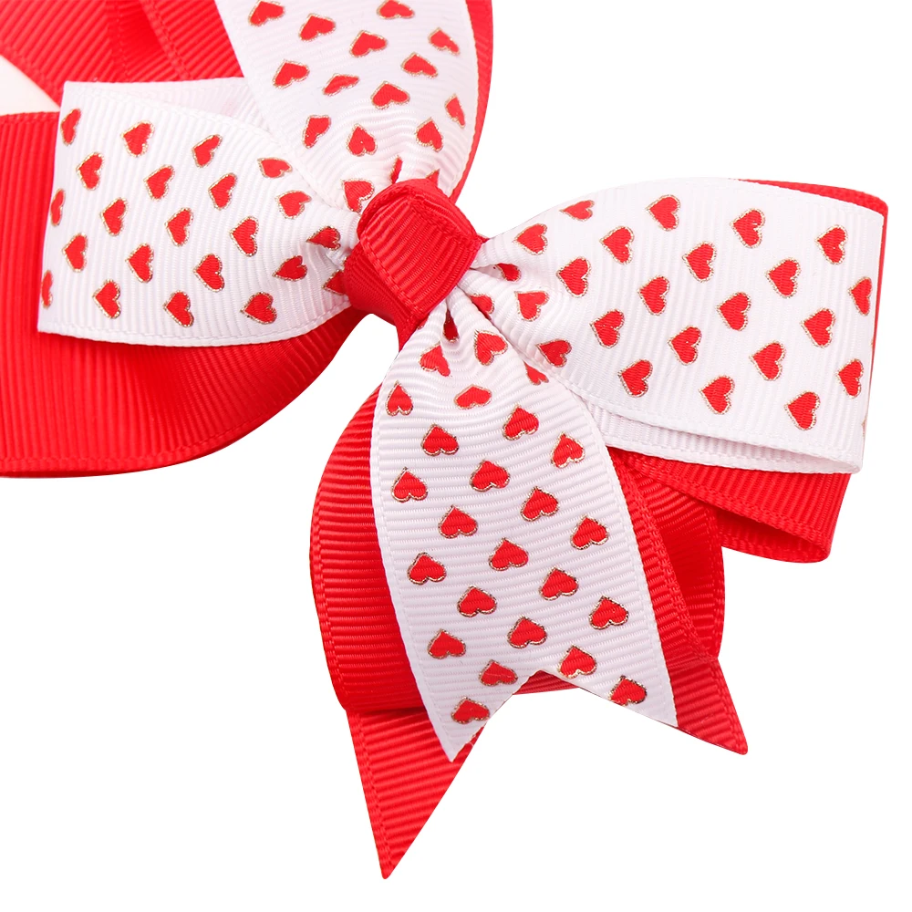ncmama Valentine's Day 4.5'' Hair Bows for Girls Kids Hair Clips Heart Print Ribbon Hairgrips Fashion Hair Accessories
ncmama Valentine's Day 4.5'' Hair Bows for Girls Kids Hair Clips Heart Print Ribbon Hairgrips Fashion Hair Accessories
