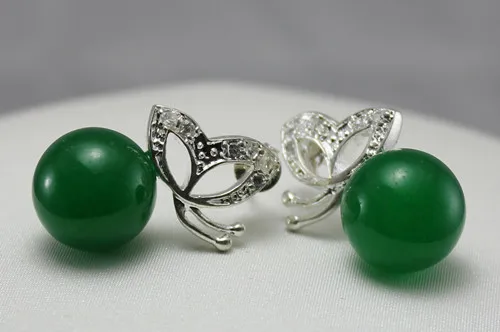 wholesale fashion jewelry beautiful green 8mm Natural jade beadl with butterfly Earring #211
wholesale fashion jewelry beautiful green 8mm Natural jade beadl with butterfly Earring #211