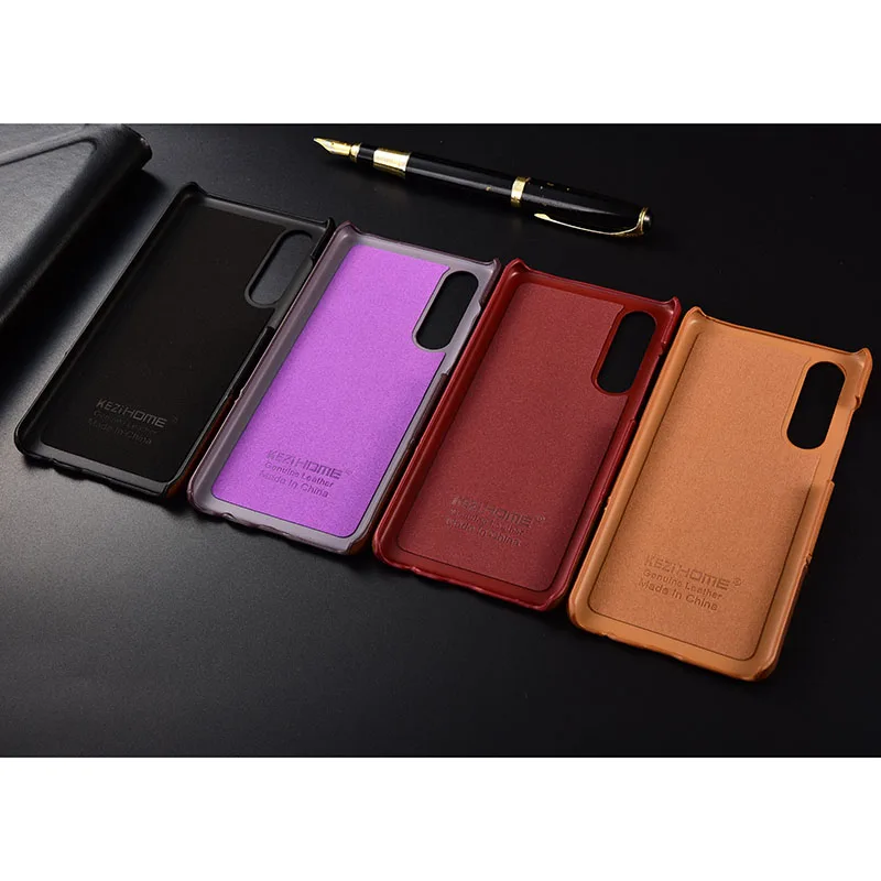 Чехол для Xiaomi Mi9 KEZiHOME роскошный популярный цвет натуральная кожа твердая задняя