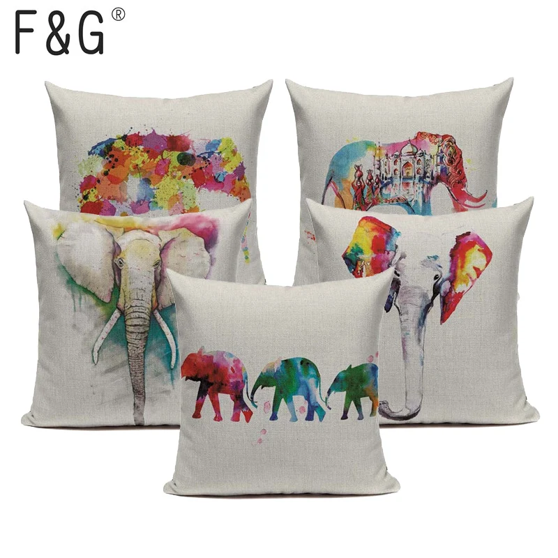 Soft Cotton India And Pakistan Style Watercolor Elephant cushion cover 45Cmx45Cm Square Kids Birthday Decor Printed Pillow Case
Soft Cotton India And Pakistan Style Watercolor Elephant cushion cover 45Cmx45Cm Square Kids Birthday Decor Printed Pillow Case