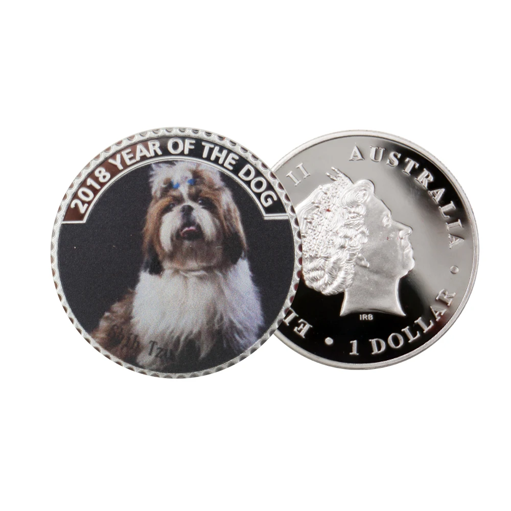 999.9 Silver Coin 2018 Year of The Dog Metal Coins Home Decorative Souvenir Coin Challenge Metal Crafts for New Year Gifts
999.9 Silver Coin 2018 Year of The Dog Metal Coins Home Decorative Souvenir Coin Challenge Metal Crafts for New Year Gifts