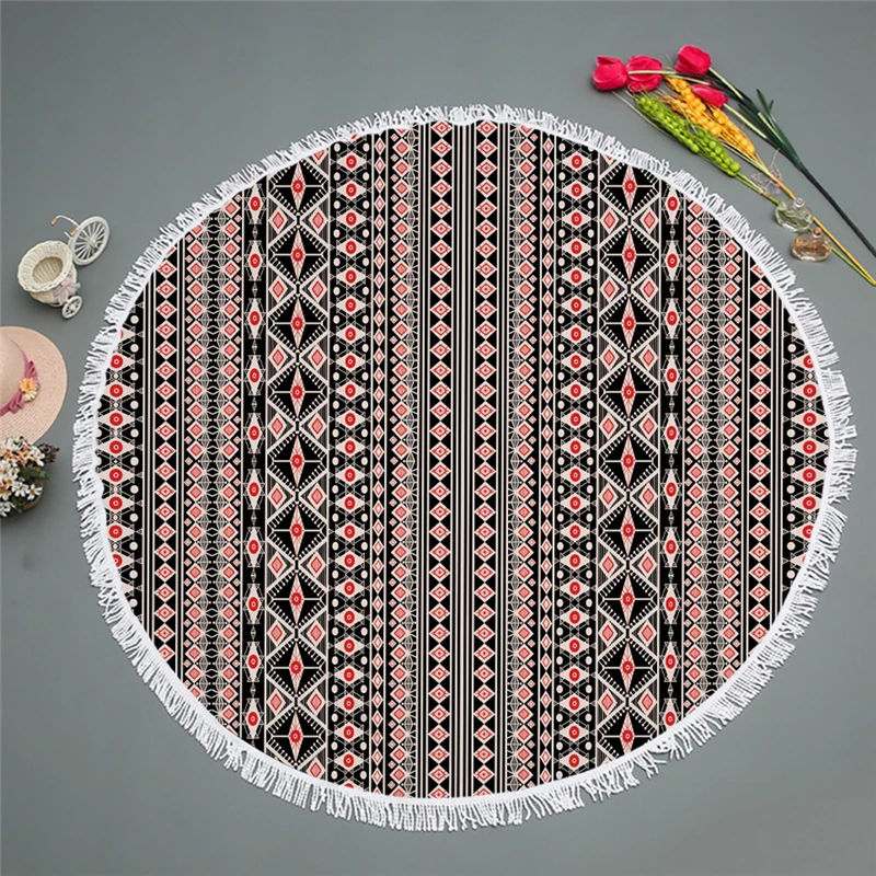 Casegrace Striped Boho Bath Towel With Tassels Microfiber Bohemian Yaga Mat Soft Picnic Blanket Round Beach Towels For Adults
Casegrace Striped Boho Bath Towel With Tassels Microfiber Bohemian Yaga Mat Soft Picnic Blanket Round Beach Towels For Adults