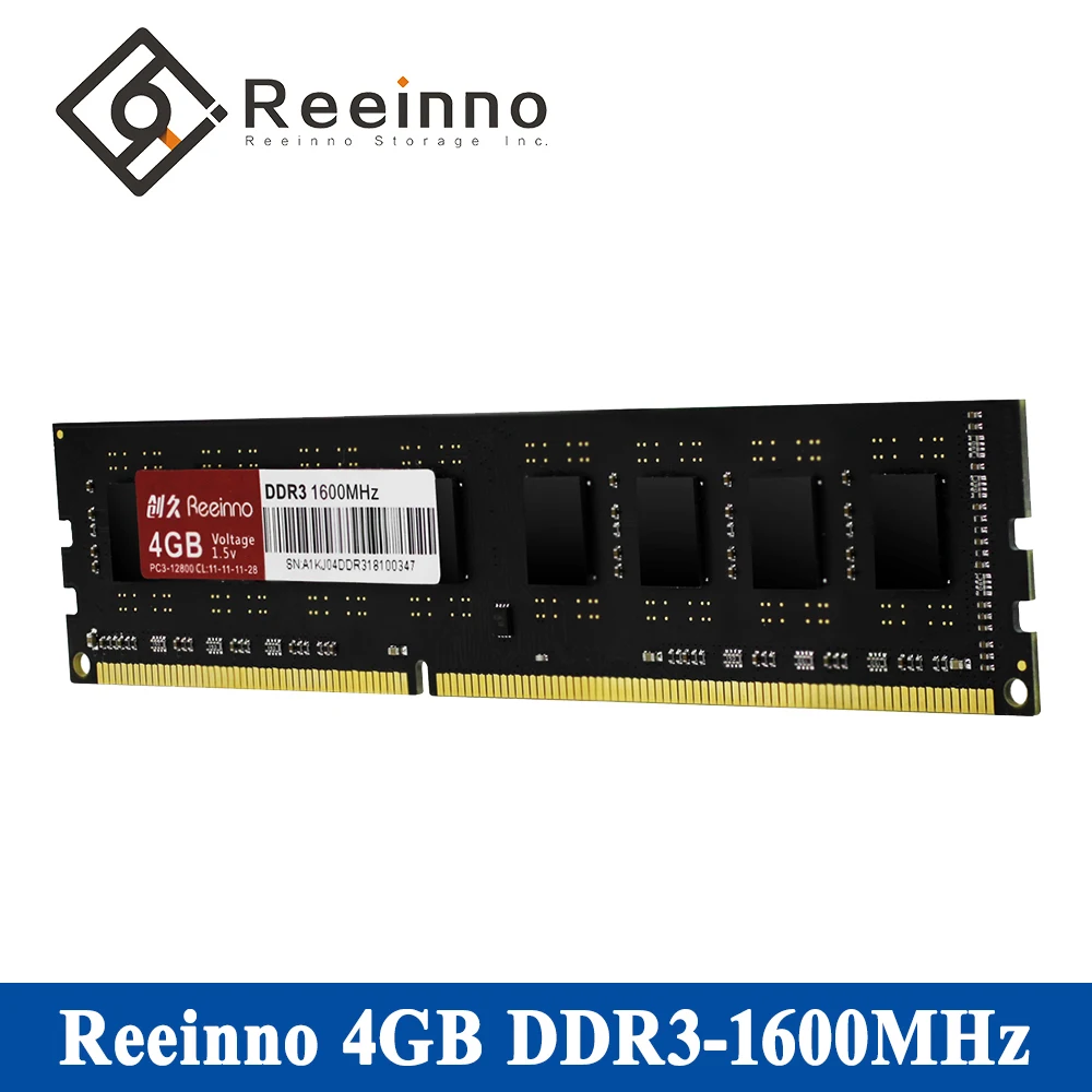 Reeinno DDR3 RAM частота настольной памяти 1600MHz емкость 4 GB/8 GB напряжение 1 5 V пожизненная