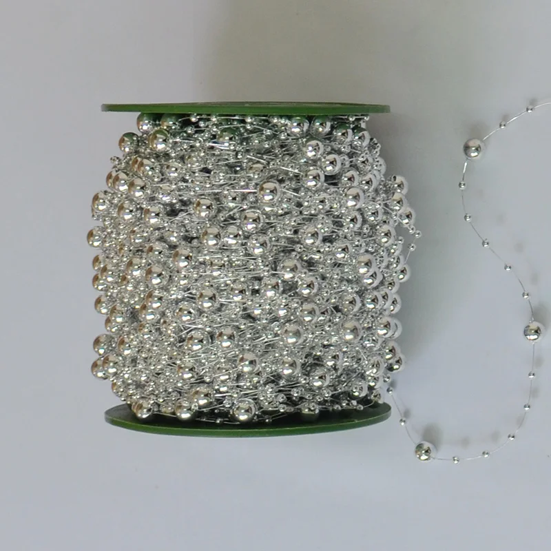 60Meters Silver Pearl Beads Chain Garland Wedding Decoration Bride Holding Valentine's Day Christmas Party Marrage Decorations
60Meters Silver Pearl Beads Chain Garland Wedding Decoration Bride Holding Valentine's Day Christmas Party Marrage Decorations