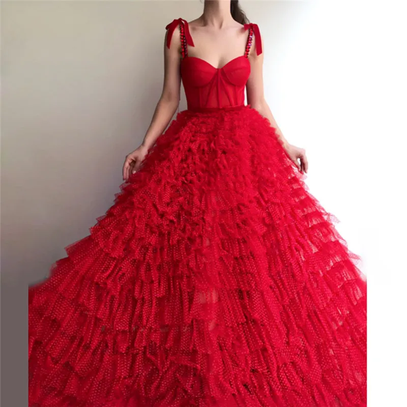 Red Muslim Evening Dresses Ball Gown Spaghetti Straps Tulle Crystals Islamic Dubai Saudi Arabic Long Formal Evening Gown
Red Muslim Evening Dresses Ball Gown Spaghetti Straps Tulle Crystals Islamic Dubai Saudi Arabic Long Formal Evening Gown