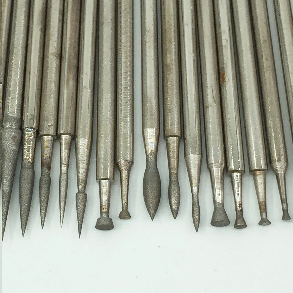 29PC grit #600 Diamond polishing bits kit jade/stone/jewelry teeth grinding polishing bits for dremel or rotary tools
29PC grit #600 Diamond polishing bits kit jade/stone/jewelry teeth grinding polishing bits for dremel or rotary tools