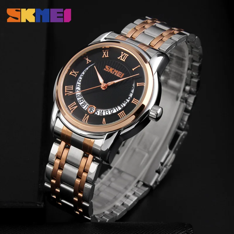SKMEI Business Watch Mens Watches Top Brand Luxury Stainless Steel Strap Waterproof Quartz Wristwatches Relogio Masculino 2019 | Наручные