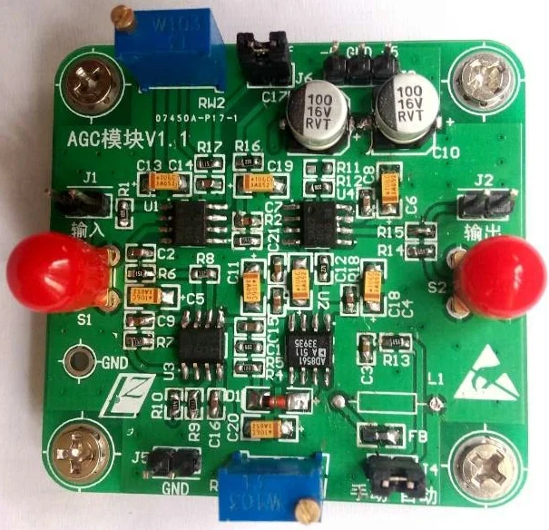 Для модуля AGC (VCA810) с автоматическим управлением усилением, ручным и программным управлением, диапазон частот на выходе 40 м
Для модуля AGC (VCA810) с автоматическим управлением усилением, ручным и программным управлением, диапазон частот на выходе 40 м