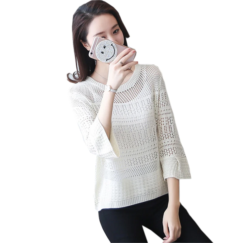 2018 New plus size Spring Autumn women Sweater Fashion Long Sleeve Loose Hollow Out Slim Knitted Shirts RE0828
2018 New plus size Spring Autumn women Sweater Fashion Long Sleeve Loose Hollow Out Slim Knitted Shirts RE0828