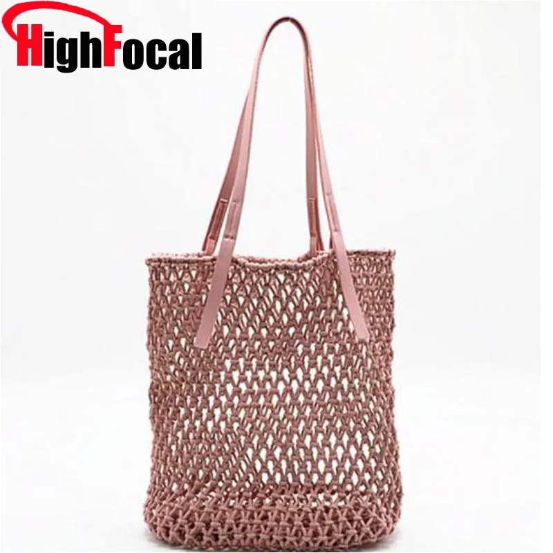 Fashion Popular Woven Bag Mesh Rope Weaving Tie Buckle Reticulate Hollow Straw Bag No Lined Net Shoulder Bag Drop shipping
Fashion Popular Woven Bag Mesh Rope Weaving Tie Buckle Reticulate Hollow Straw Bag No Lined Net Shoulder Bag Drop shipping