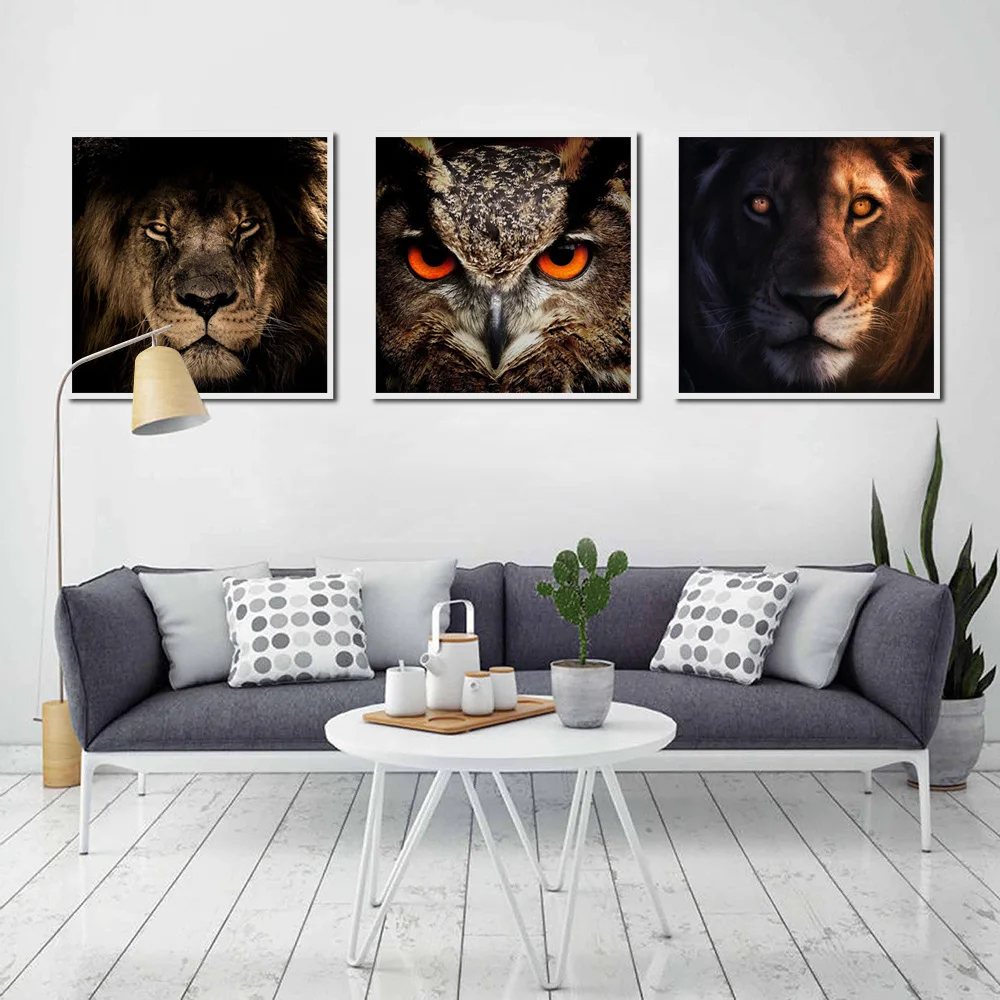 Tiger Lion Elephant Owl Leopard Wild Animal Nordic Poster And Prints Wall Art Canvas Painting Wall Picture For Living Room Decor
Tiger Lion Elephant Owl Leopard Wild Animal Nordic Poster And Prints Wall Art Canvas Painting Wall Picture For Living Room Decor