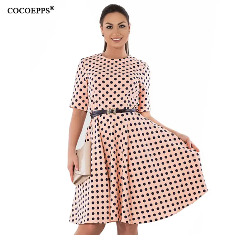 5XL 6XL 2019 Polka dot Summer Dress with belt Plus Size Women's Dress Loose Short Sleeve Office Ladies Dresses Female Vestidos
5XL 6XL 2019 Polka dot Summer Dress with belt Plus Size Women's Dress Loose Short Sleeve Office Ladies Dresses Female Vestidos