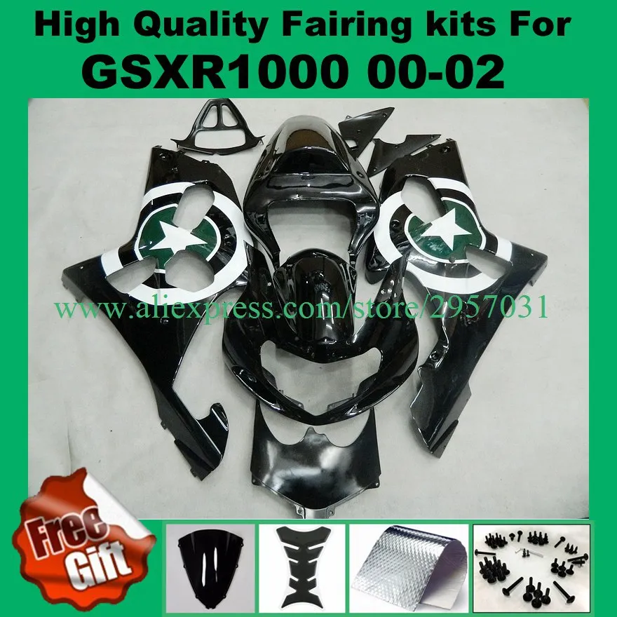 9gifts Injection fairings for SUZUKI GSXR1000 00 01 02 GSX-R1000 2000 2001 2002 K1 K2 ABS Fairing kit black #62l82
9gifts Injection fairings for SUZUKI GSXR1000 00 01 02 GSX-R1000 2000 2001 2002 K1 K2 ABS Fairing kit black #62l82