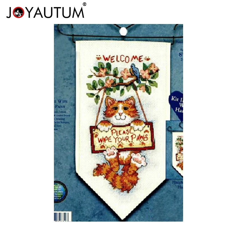 Banners for a Cozy Home Decoration Welcome Counted Cross Stitch Kits 14ct Cat Embroidery Set
Banners for a Cozy Home Decoration Welcome Counted Cross Stitch Kits 14ct Cat Embroidery Set