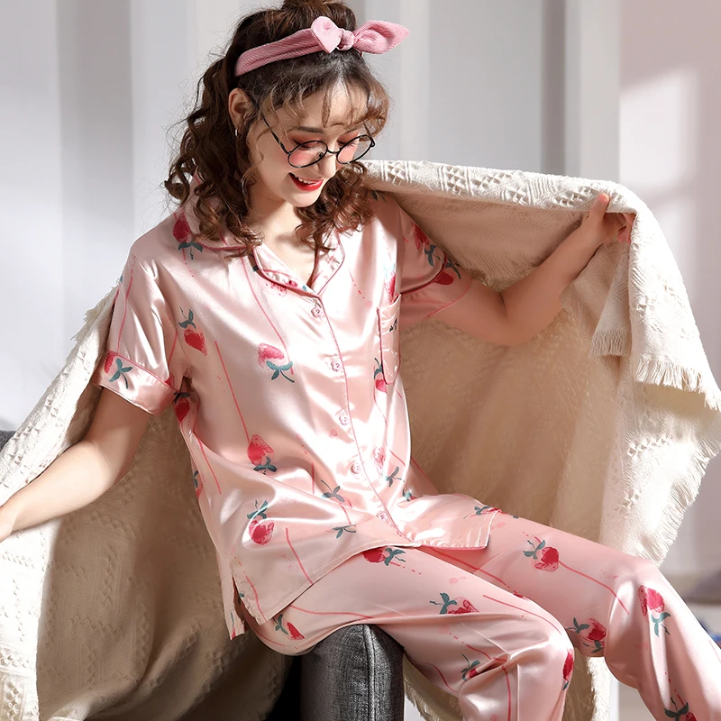 Women Short Sleeve Pajamas Sets 2021 Lounge Sleepwear Bedgown for Ladies Home Clothes Pyjama Print Short Sleeve Pajamas Homewear
Women Short Sleeve Pajamas Sets 2021 Lounge Sleepwear Bedgown for Ladies Home Clothes Pyjama Print Short Sleeve Pajamas Homewear