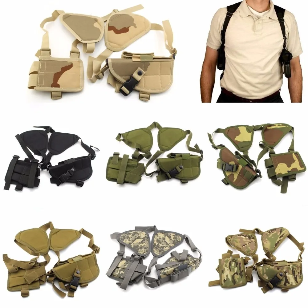 Tactical Adjustable Nylon Shoulder Holster Left/Right Shooting Hunting Airsoft Hidden Gun Holster Fit For Glock 17
Tactical Adjustable Nylon Shoulder Holster Left/Right Shooting Hunting Airsoft Hidden Gun Holster Fit For Glock 17
