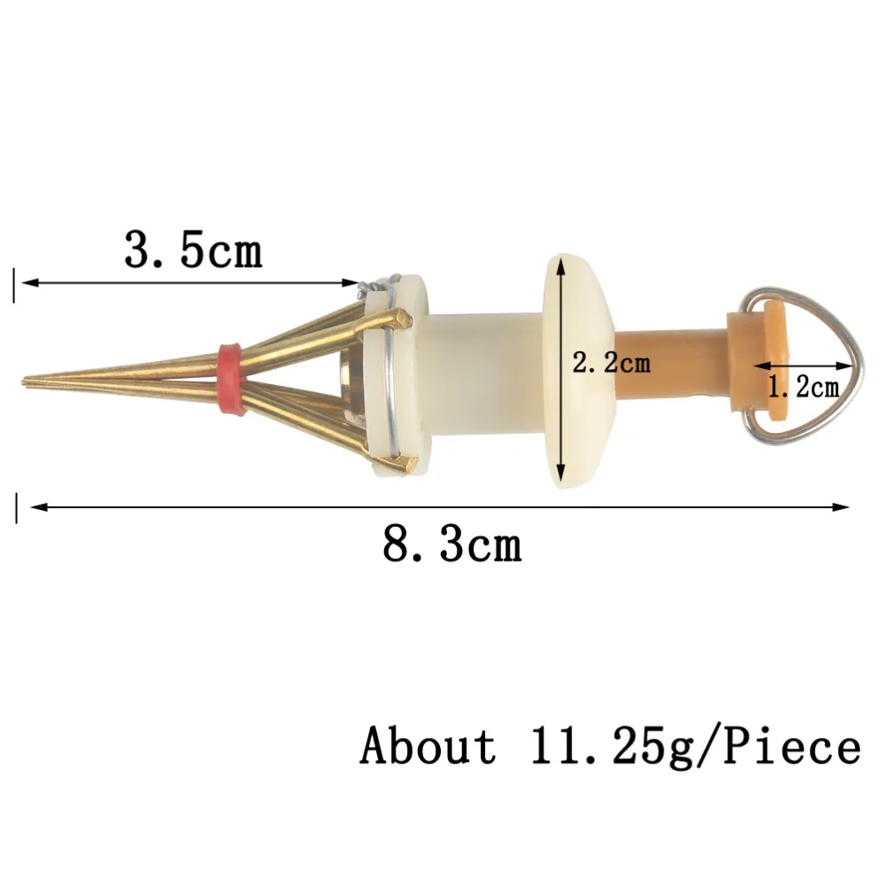 Anmuka 1Pcs Copper Parts Bloodworm Lure Granule Angleworm Clip Carp Fishing Bander Pellet Plier Worm Lobworm Maggots Load Tool | Спорт и