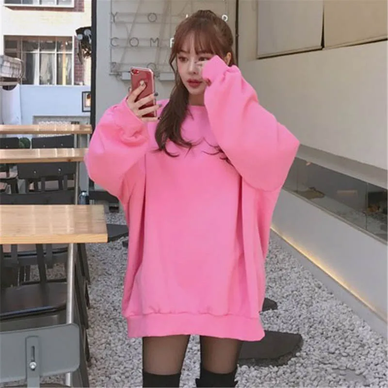Letter print loose fit cotton hoodies women O neck thickening sweatshirt new 2019 spring autumn
Letter print loose fit cotton hoodies women O neck thickening sweatshirt new 2019 spring autumn