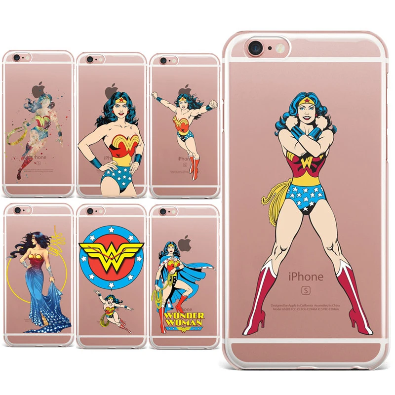 Чехлы для телефонов DC Comics Wonder Woman прозрачный чехол из ТПУ iPhone X 8 7Plus 6 6S Plus 5S SE мягкий