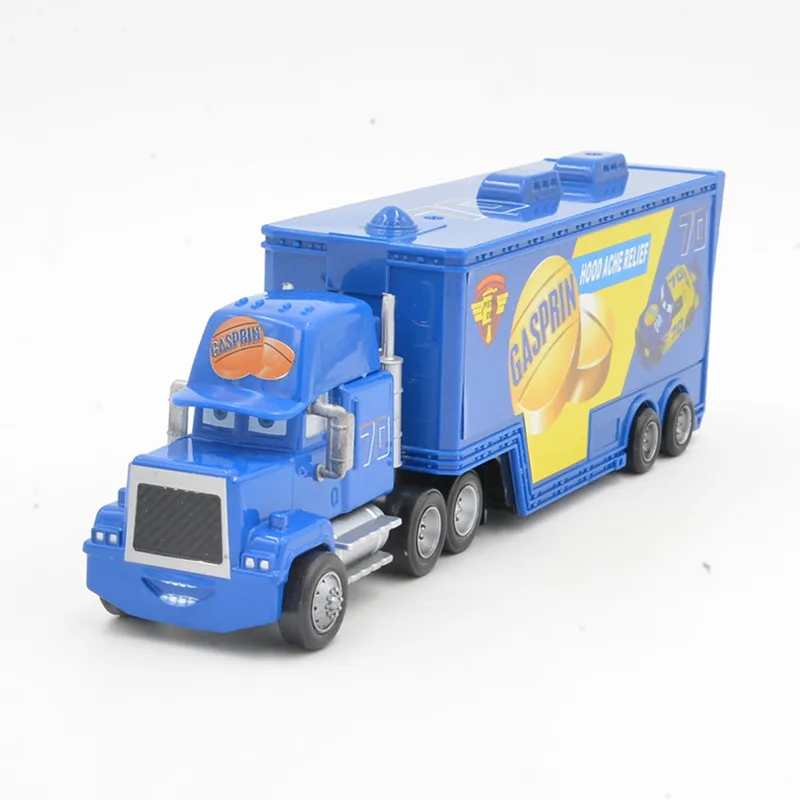 Disney Pixar Cars 2 шт. Lightning Mcqueen No.70 Mack Truck & Dacer 1:55 Литые металлические Легкосплавные и