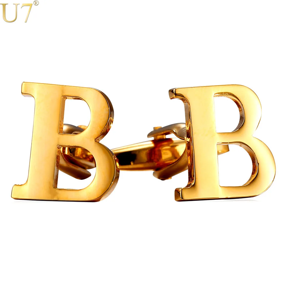 U7 Brand Metal Alphabet B Letter Cufflinks For Men Fathers Day Gifts Cuff Button Links Groomsmen Name Jewelry Trendy C202
U7 Brand Metal Alphabet B Letter Cufflinks For Men Fathers Day Gifts Cuff Button Links Groomsmen Name Jewelry Trendy C202