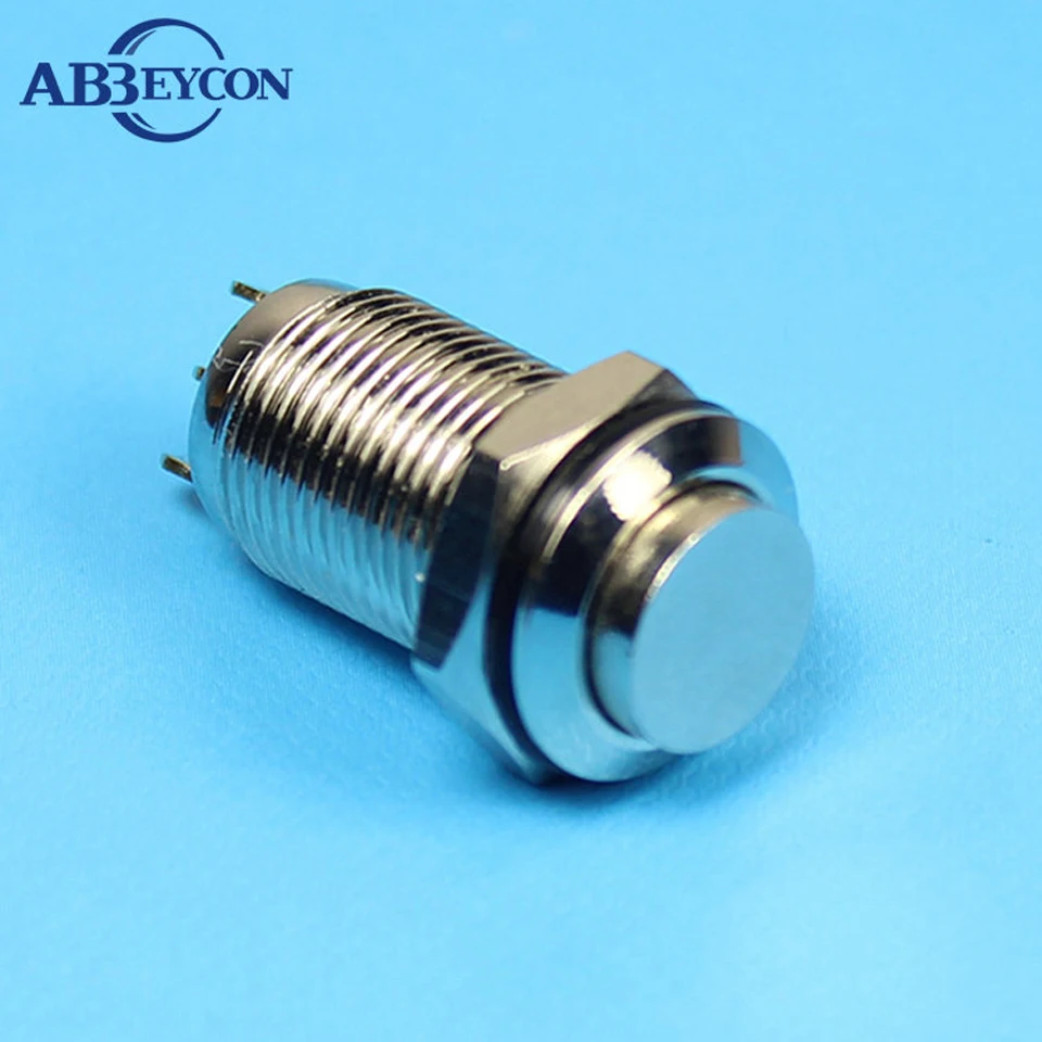 10mm high round head momenatry function 10mm small push button switch metal shell pin terminal 1NO1NC nickel plated brass
10mm high round head momenatry function 10mm small push button switch metal shell pin terminal 1NO1NC nickel plated brass