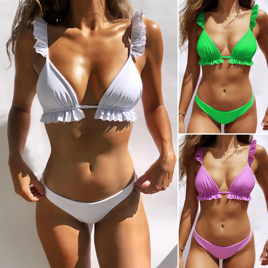 Padded Push Up Bikini Set Underwire Flower Ruffles Swimsuit For Women Sexy Solid Bandeau Female Bathing Suit 2019 Summer Biquini
Padded Push Up Bikini Set Underwire Flower Ruffles Swimsuit For Women Sexy Solid Bandeau Female Bathing Suit 2019 Summer Biquini