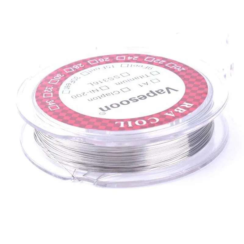 5m/roll 24g 26g 28g Resistance wire Titanium Heating Wires for DIY RDA RBA RDTA Atomizer Coils Vaporizer Coil Wire - 15 feet
5m/roll 24g 26g 28g Resistance wire Titanium Heating Wires for DIY RDA RBA RDTA Atomizer Coils Vaporizer Coil Wire - 15 feet