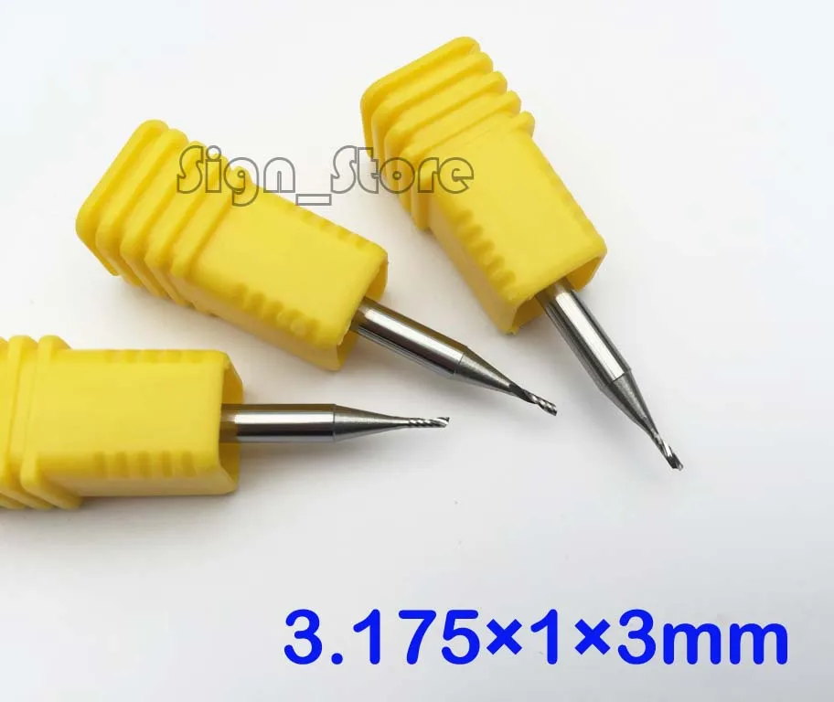 10 pcs 1/8" One Single flute Carbide Mill Spiral Wood CNC Router Bits Cutting Tools CNC Machine Engraving 3.175mm x1x3mm
10 pcs 1/8" One Single flute Carbide Mill Spiral Wood CNC Router Bits Cutting Tools CNC Machine Engraving 3.175mm x1x3mm