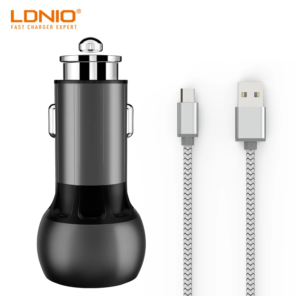 LDNID C503Q 100% Оригинальный двойной USB Быстрый Металл Автомобильное зарядное