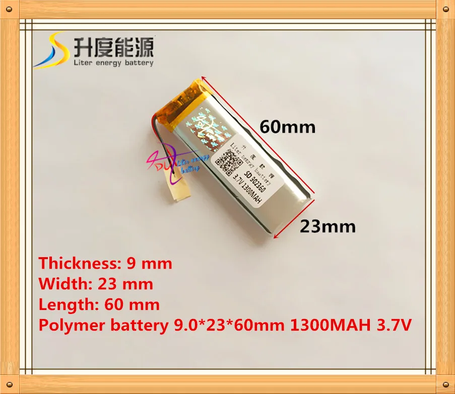 3.7V 1300mAH 902360 polymer lithium ion / Li-ion battery for model aircraft,GPS,mp3,mp4,cell phone,speaker,bluetooth
3.7V 1300mAH 902360 polymer lithium ion / Li-ion battery for model aircraft,GPS,mp3,mp4,cell phone,speaker,bluetooth