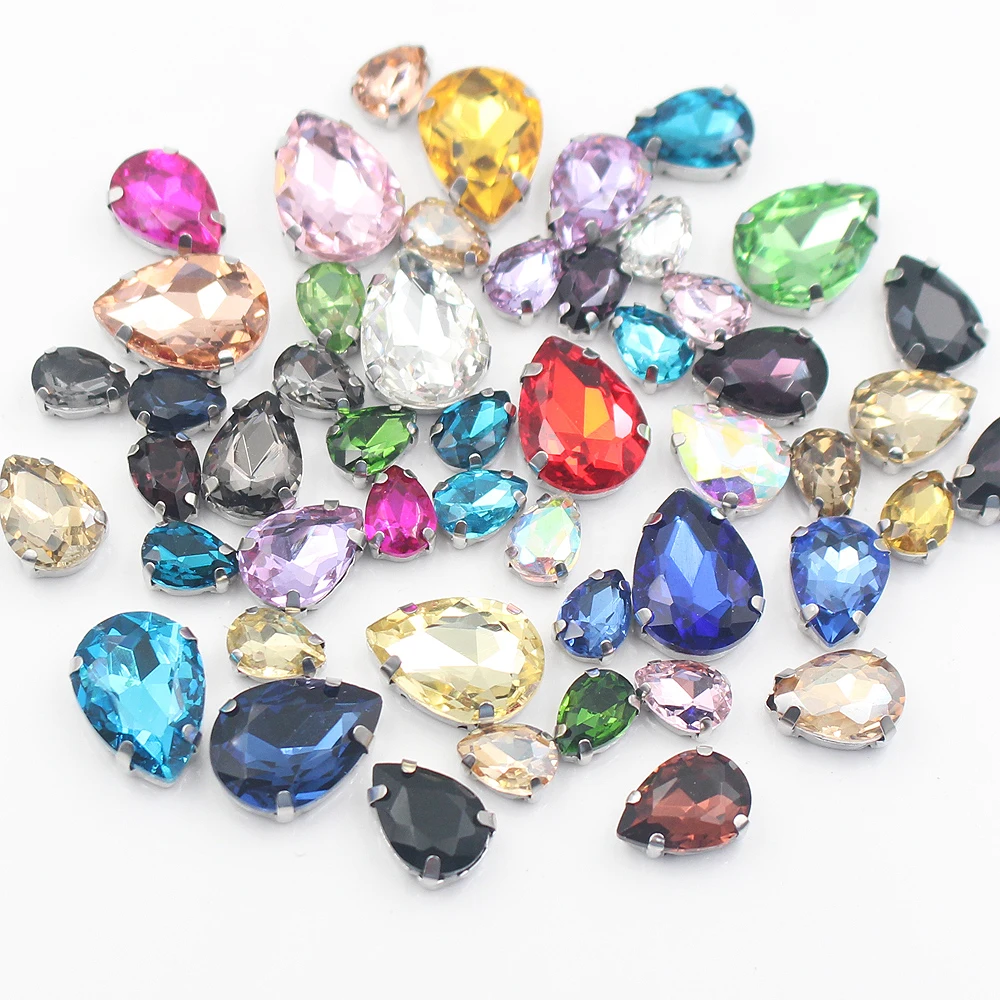 Top Grade Shiny 50pcs Colorful Drop Sew On Rhinestones Crystal Glass Sewing Rhinestones Flatback Stone For Garment Bag Shoes
Top Grade Shiny 50pcs Colorful Drop Sew On Rhinestones Crystal Glass Sewing Rhinestones Flatback Stone For Garment Bag Shoes