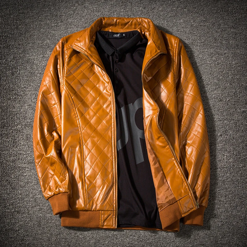 New Arrival Spring Autumn PU Leather Jacket Men Punk Rock Turn-down Collar Plaid Faux Leather Coat Motocicleta Manga Larga
New Arrival Spring Autumn PU Leather Jacket Men Punk Rock Turn-down Collar Plaid Faux Leather Coat Motocicleta Manga Larga