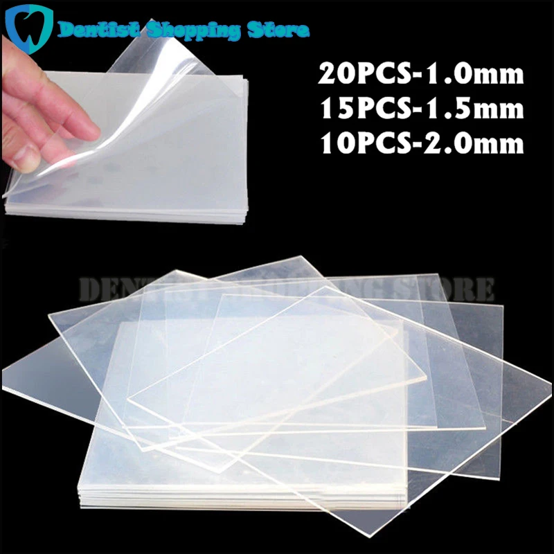10/15/20Pcs 1.0/1.5/2.0mm Dental Lab Splint Retainer Orthodontic Sheet Thermoforming Material Vacuum Forming
10/15/20Pcs 1.0/1.5/2.0mm Dental Lab Splint Retainer Orthodontic Sheet Thermoforming Material Vacuum Forming