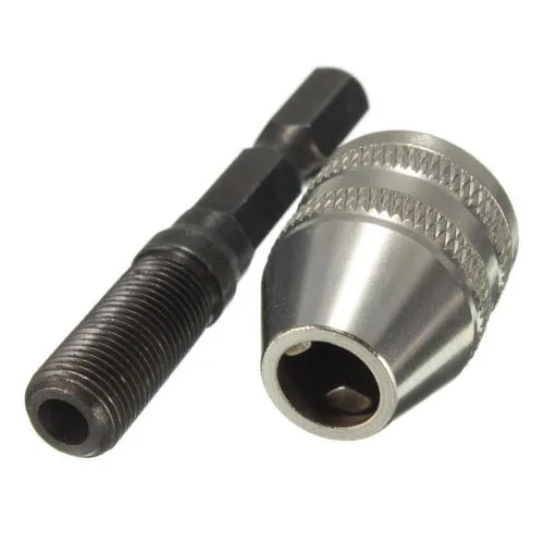 Hot Sale Silver+Black 6mm Keyless Drill Bit Chuck Quick Change Adapter Converter Hex Shank
Hot Sale Silver+Black 6mm Keyless Drill Bit Chuck Quick Change Adapter Converter Hex Shank