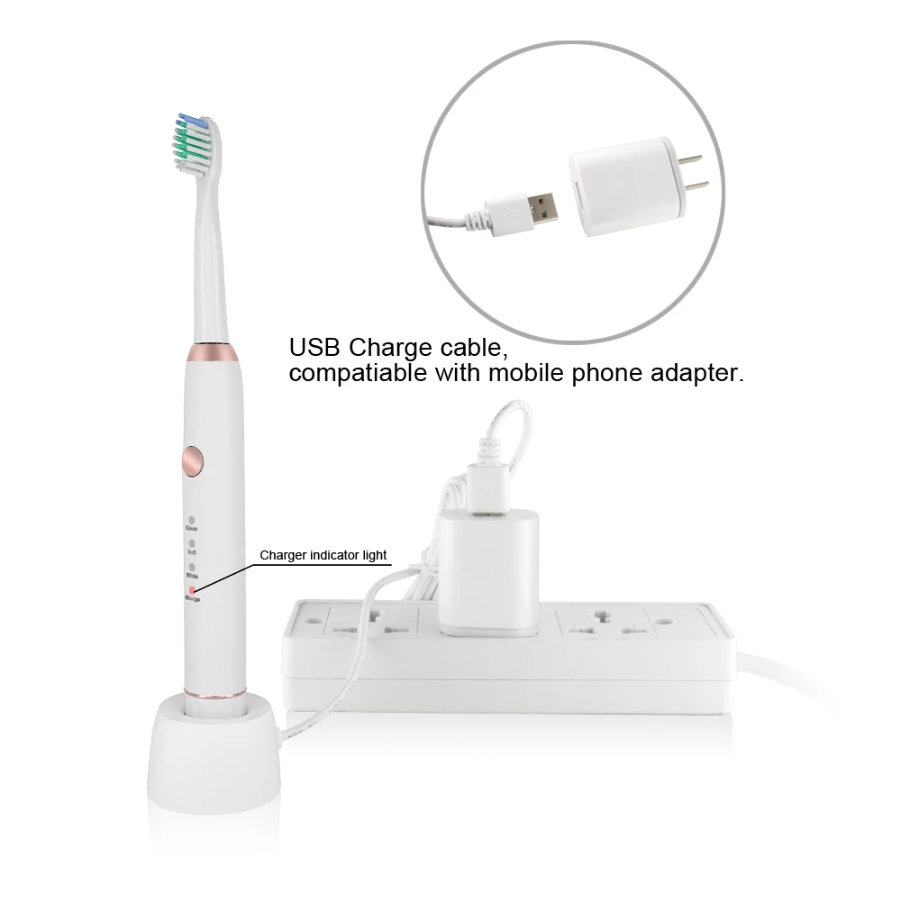2pcs Electric Toothbrush Toothbrush with 5 Modes Cleaning Advanced Safeguard Waterproof Oral Health Care 110-240V Sarmocare
2pcs Electric Toothbrush Toothbrush with 5 Modes Cleaning Advanced Safeguard Waterproof Oral Health Care 110-240V Sarmocare