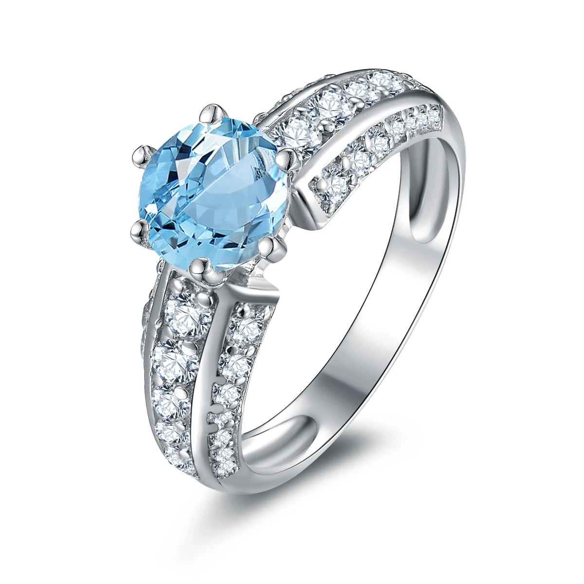 QYI 925 Sterling Silver Natural Sky Blue Topaz Rings Luxury 1.25 Ct Topaz Jewelry for Women Gemstone Engagement Ring
QYI 925 Sterling Silver Natural Sky Blue Topaz Rings Luxury 1.25 Ct Topaz Jewelry for Women Gemstone Engagement Ring