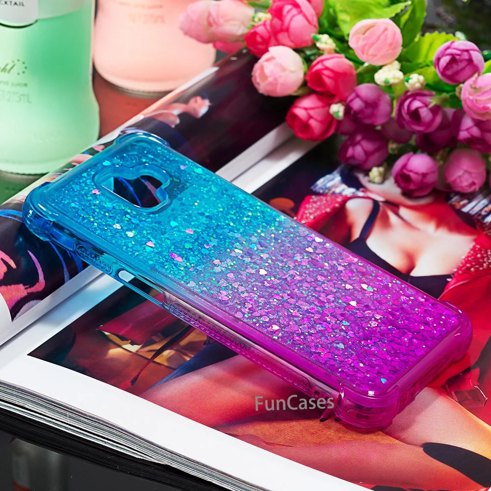 Мультфильм воды Жидкий чехол для телефона samsung Galaxy J6 Плюс/J6 Премиум единорог с