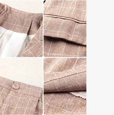 Early Spring 2 Piece Set Women Turn-down Collar Double Breasted Tops Plaid Shorts Fashion Women Sets Clothes Temperament
Early Spring 2 Piece Set Women Turn-down Collar Double Breasted Tops Plaid Shorts Fashion Women Sets Clothes Temperament
