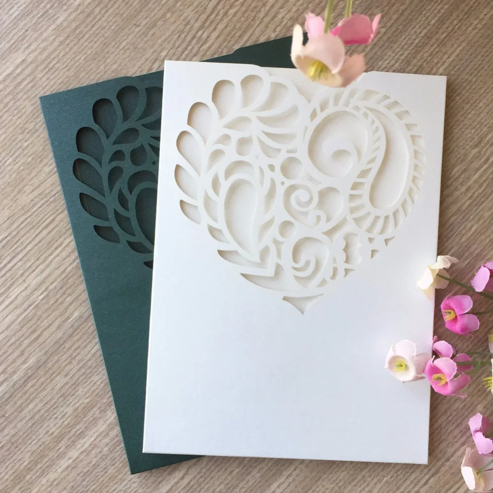 30pcs/Lot Hollow Pretty Heart Pocket Design Pearl Paper Wedding Invitation Cards Birthday Party Invitations
30pcs/Lot Hollow Pretty Heart Pocket Design Pearl Paper Wedding Invitation Cards Birthday Party Invitations
