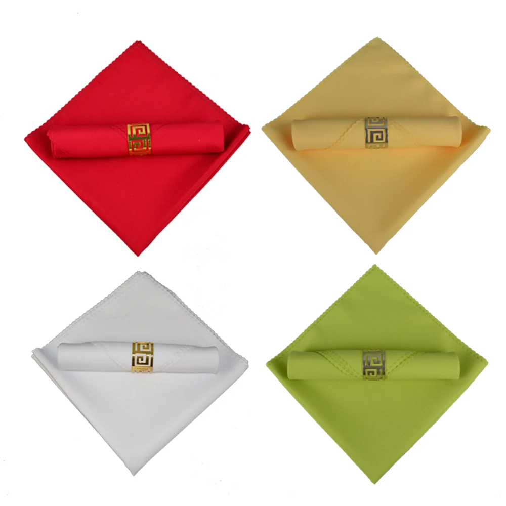 Hot 10pcs/lot 48*48cm Red/White 20 colors Solid Plain Polyester Napkin For Hotel Restaurant Wedding Party Table Decoration Towel
Hot 10pcs/lot 48*48cm Red/White 20 colors Solid Plain Polyester Napkin For Hotel Restaurant Wedding Party Table Decoration Towel