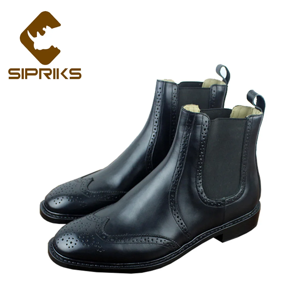 Sipriks Classic Chelsea Boots For Men Real Leather Black Stretch Wedge Boot Male Wingtip Dress Shoes Cowboy Goodyear Welted 45
Sipriks Classic Chelsea Boots For Men Real Leather Black Stretch Wedge Boot Male Wingtip Dress Shoes Cowboy Goodyear Welted 45