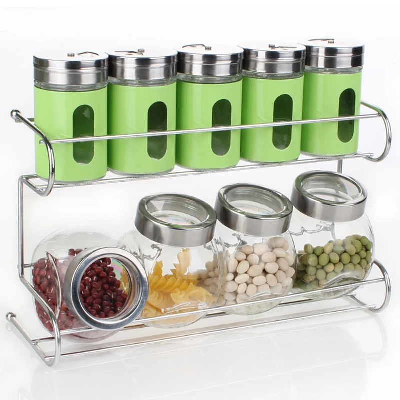 Kitchen tools 10 pcs set kitchen supplies glass seasoning jar seasoning jar seasoning rack wx11151405
Kitchen tools 10 pcs set kitchen supplies glass seasoning jar seasoning jar seasoning rack wx11151405