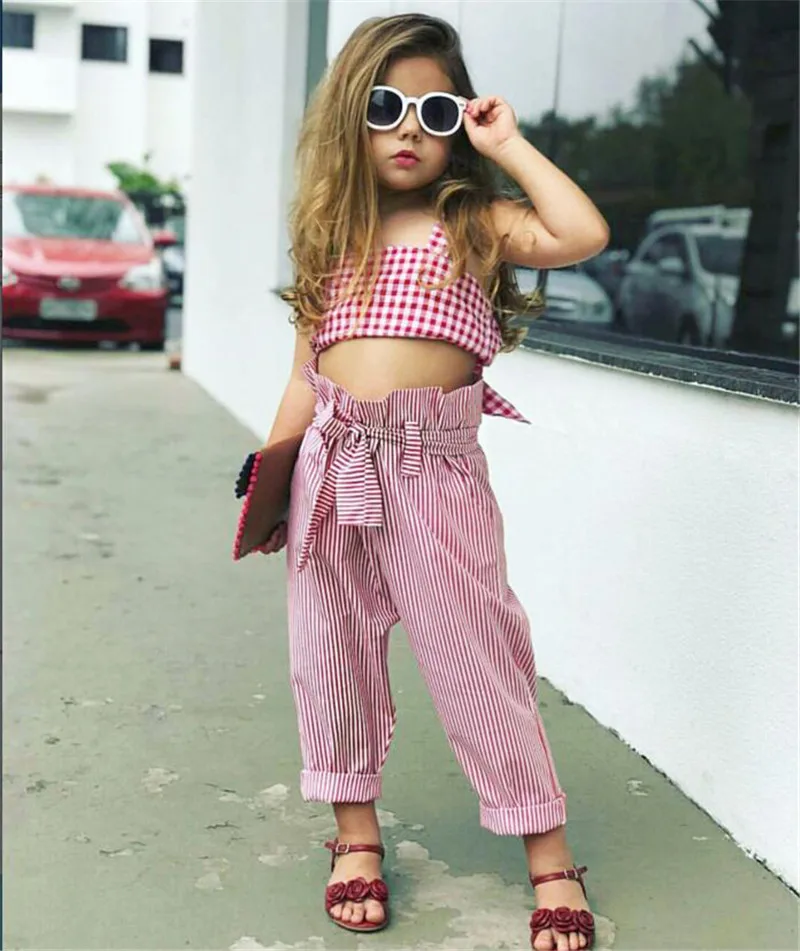 YorkZaler Baby Girl Clothes Set Fashion Kid Clothing Suit For Girls Summer Pink Plaid Crop Top + Striped Pants Drop Shipping
YorkZaler Baby Girl Clothes Set Fashion Kid Clothing Suit For Girls Summer Pink Plaid Crop Top + Striped Pants Drop Shipping